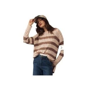 Pilcro Women's XS Multicolor Striped Pullover Sweater Oversized Fit